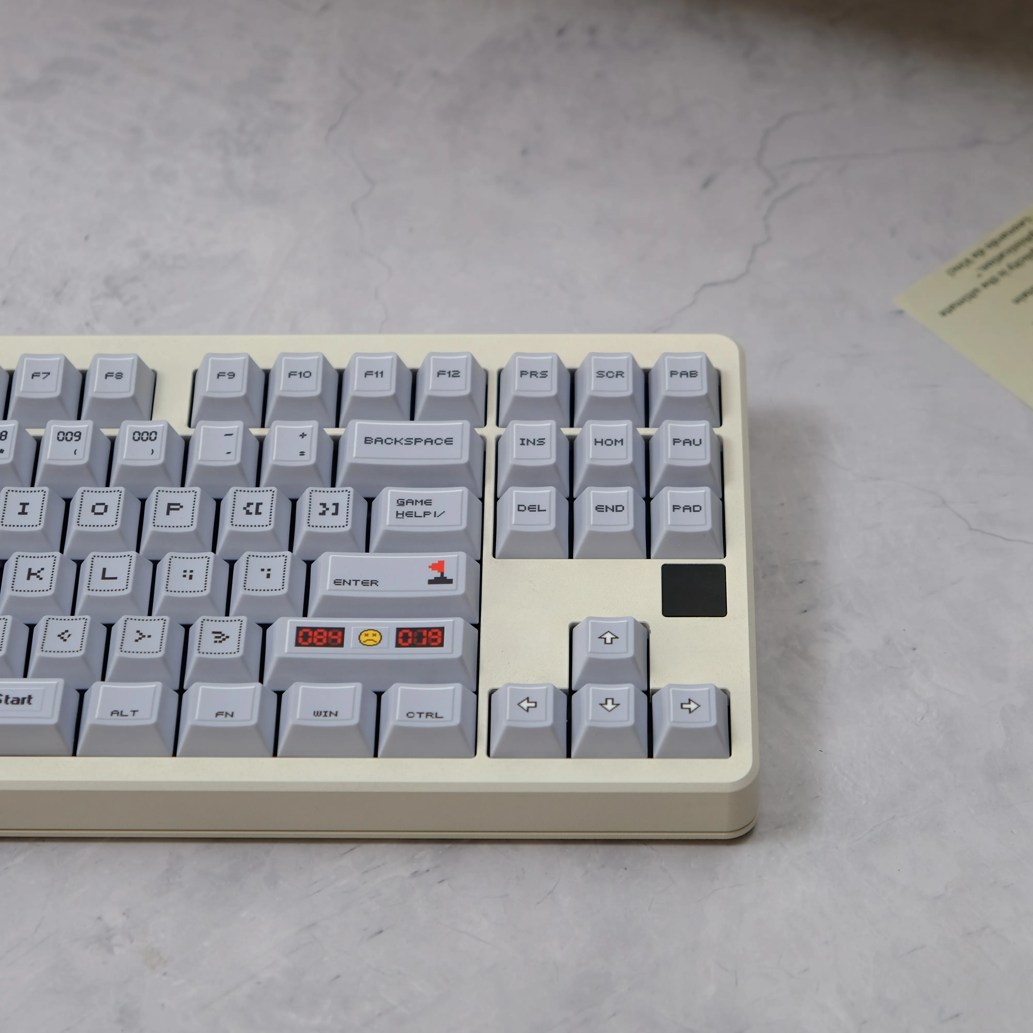 Aifei Gray Keycaps Mine Clearance PBT Dye Sublimation Cherry Height for Mechanical Keyboard AULA F75 Ajazz Anne Pro 2 GK61 Game