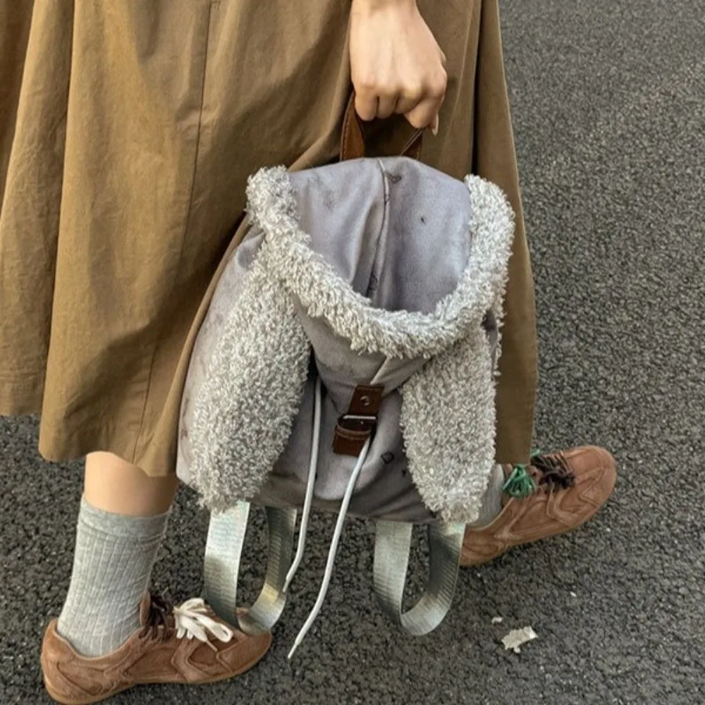 

Уникальный рюкзак с капюшоном и ушками для поездок на работу, милый рюкзак в стиле ретро на шнурке, очаровательный модный модный школьный рюкзак для занятий