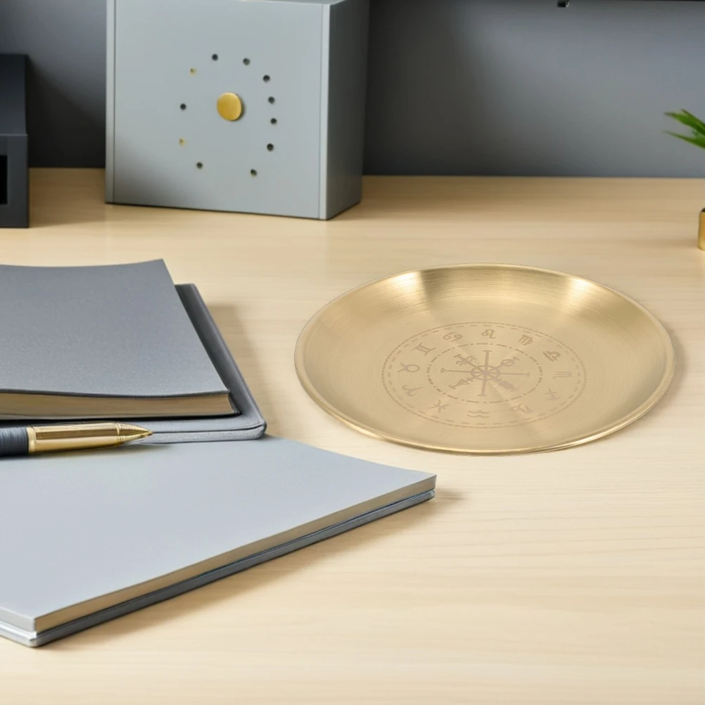 

2pcs Wizard Holder 14Cm Metal Witch Altar Tray For Rituals Decorative Tealight Stand Jewelry Display Home Decor