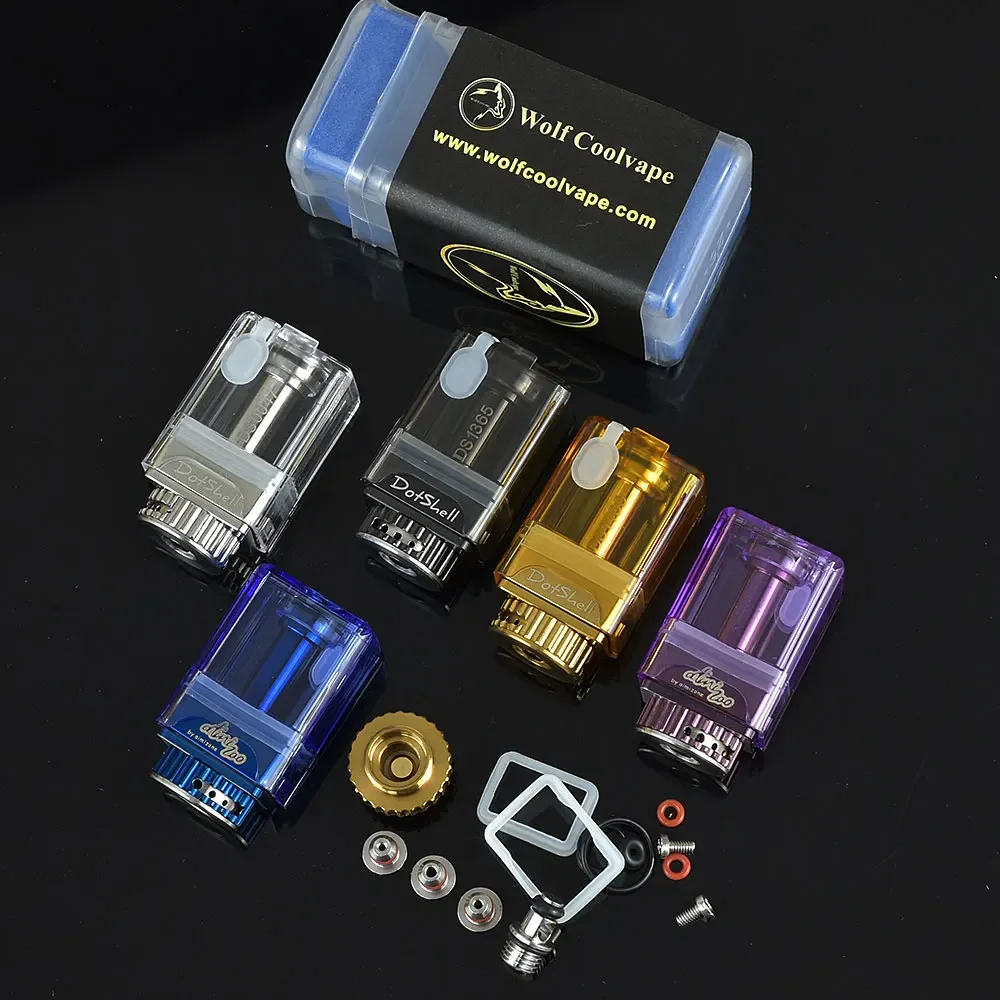 Wolfcoolvape Dotshell สไตล์ RBA Rebuildable ถังสําหรับ dotAIO AIO Pod ชุด 316SS MTL Pins 1.0 1.2 1.5 มม.Vape Atomizer