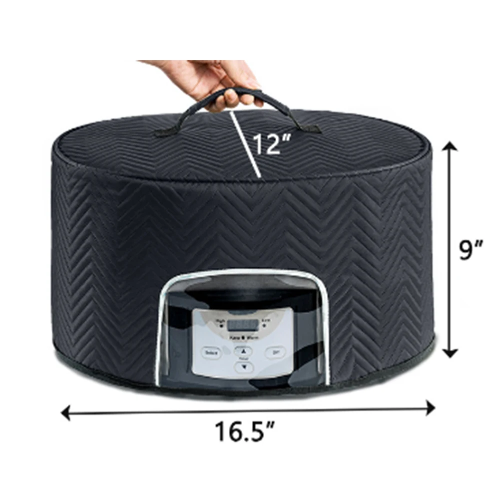 For Parties For Family Gatherings Black Slow Cooker Lid Oval Protector Polyester Outer Layer Transparent Window