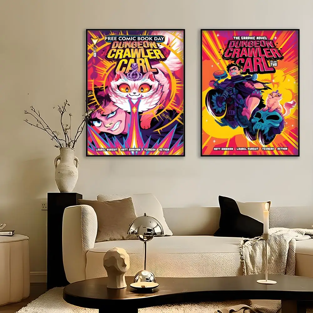 Novel Fantasy Dungeon Crawler Carl Poster Modern Minimalism Aesthetic Art Prints Bedroom Kitchen Home Decor Art Poster Gifts