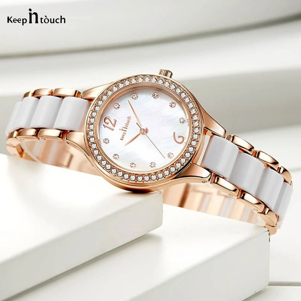 New Fashion Women Watches Waterproof Ceramic Quartz Lady Clock For Girl Dress Diamond Female Gift Relogio Feminino часы женские