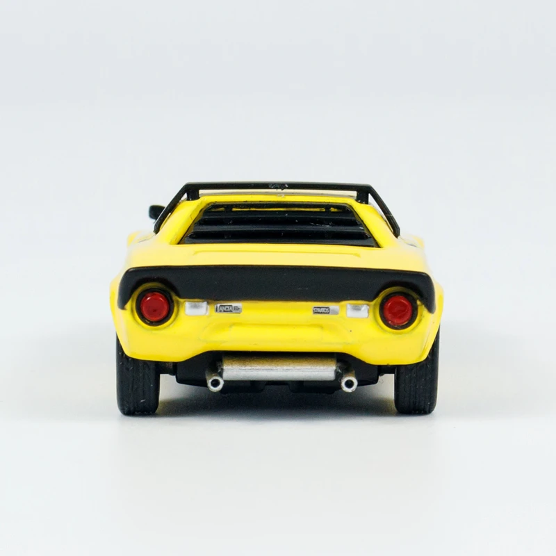 MINIGT 1/64 Lancia Stratos HF Stradale Giallo Fly Legering Speelgoed Motorvoertuig Diecast Metaal Model Geschenken