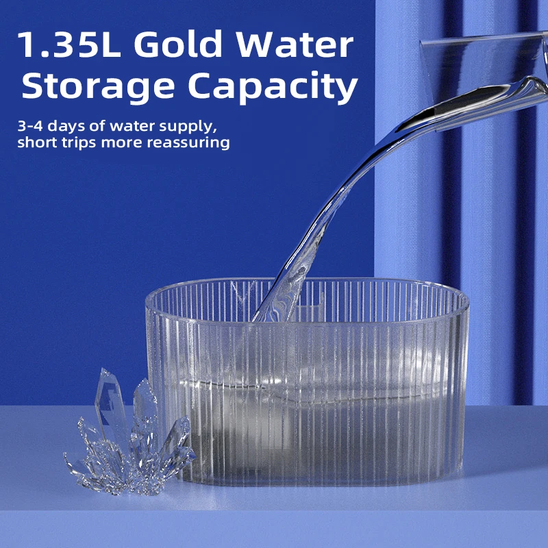 

Automatic Cat Water Fountain 1.35L, Quiet Circulating Pet Water Dispenser with Filter for Cats Dogs