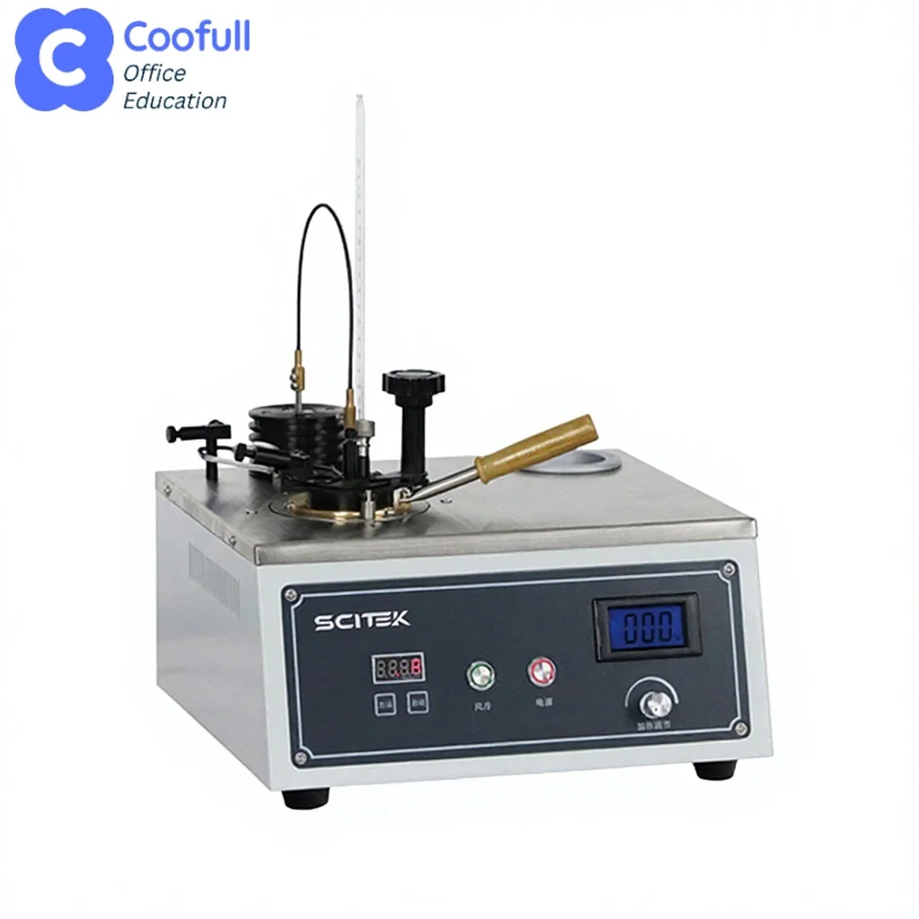 COOFULL Close Cup Flash Point Tester Adjust by Manual Heating Mechanical Drive Stirring Flash Point Tester