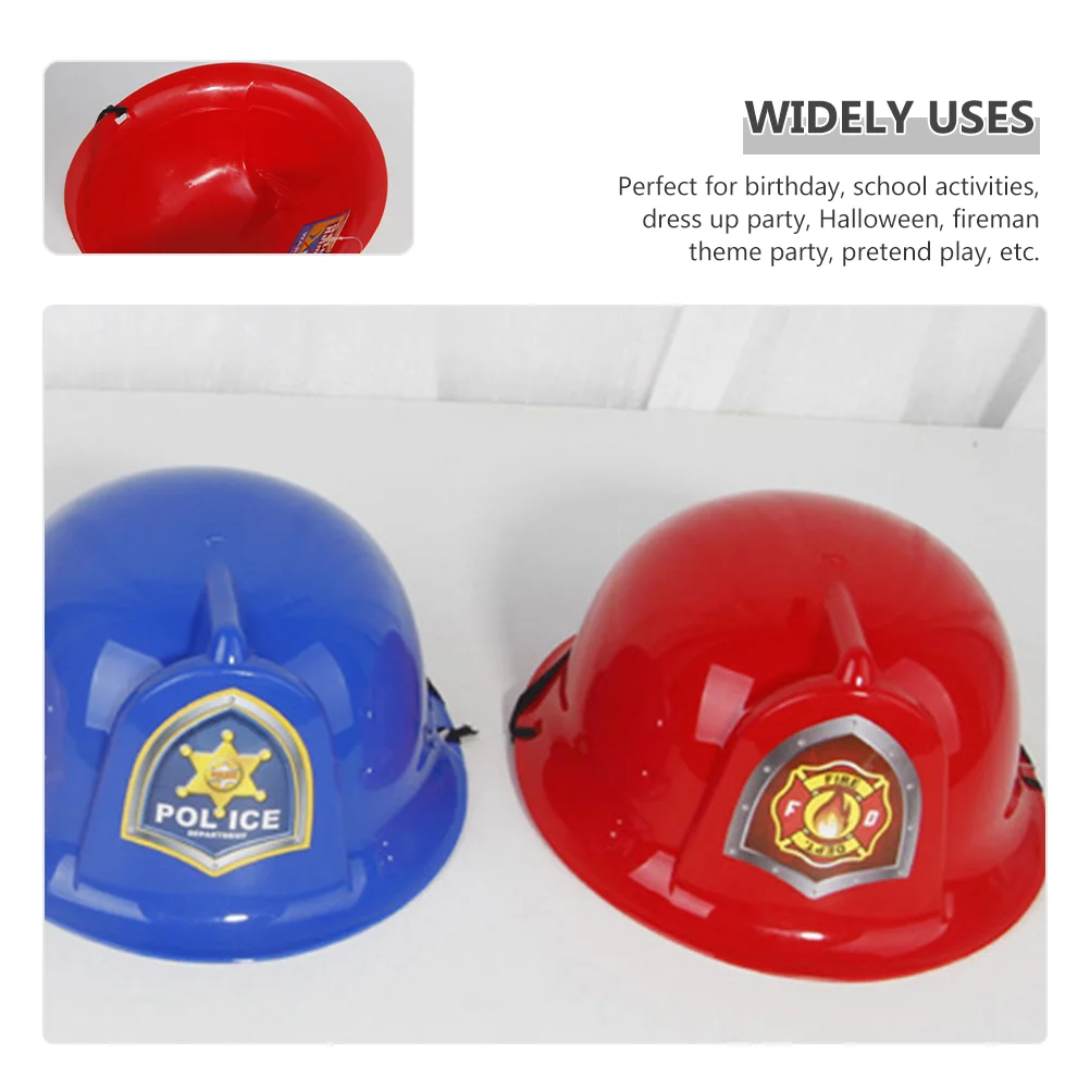 3 Pcs Fire Hat Plastic Firefighter Kidcore Clothes Boys Party Favors Fireman Children Costume Prop Kids Accessory