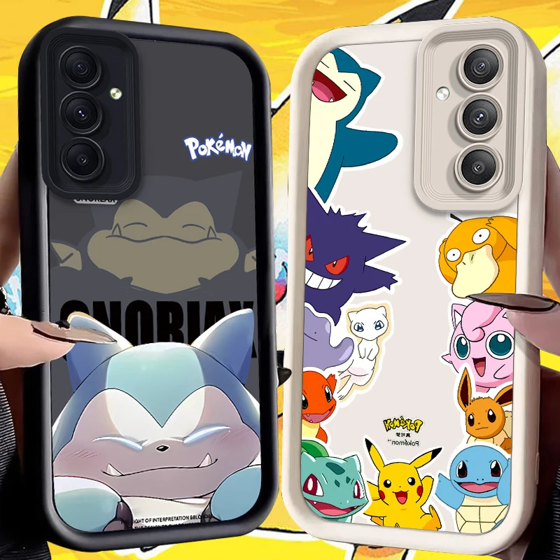 P-Pokemon Gengar S-Snorlax Phone Case For Samsung Galaxy A14 A15 5G S21 S22 S23 S24 5G FE Plus Ultra A25 A35 A52 A53 A54 A55 5G