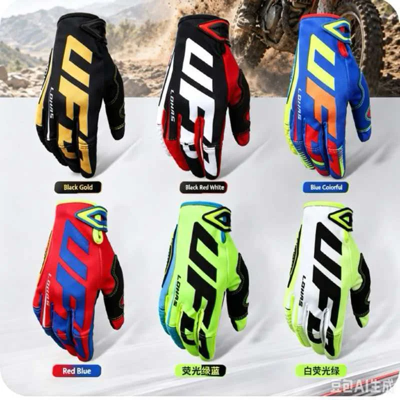 Neue UFO Lohas 6-Farben-Langfinger-Touchscreen-Handschuhe, Motocross-Mountainbike-Outdoor-Radhandschuhe, Schneemobil-Zubehör