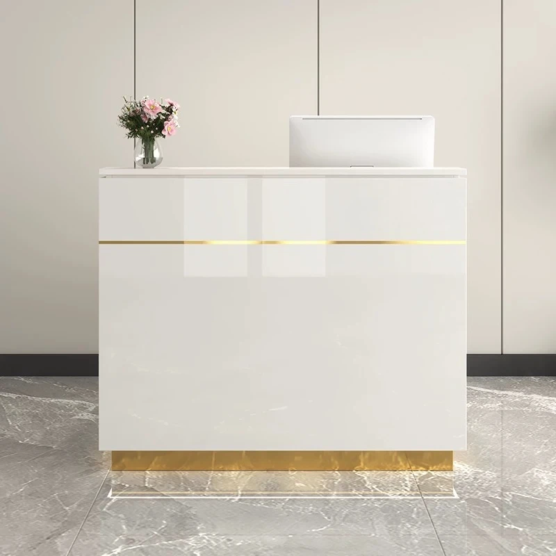 Front Medical Luxury Reception Desk Modern Work Counter Reception Desk Minimalist Coffee Shop Recepcion Mostrador Furniture