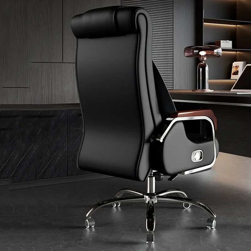 Leather Emperor Camp Office Chair Dresser Low Relaxing Cute Computer Arm Office Chair Nordic Silla Oficina Library Furniture