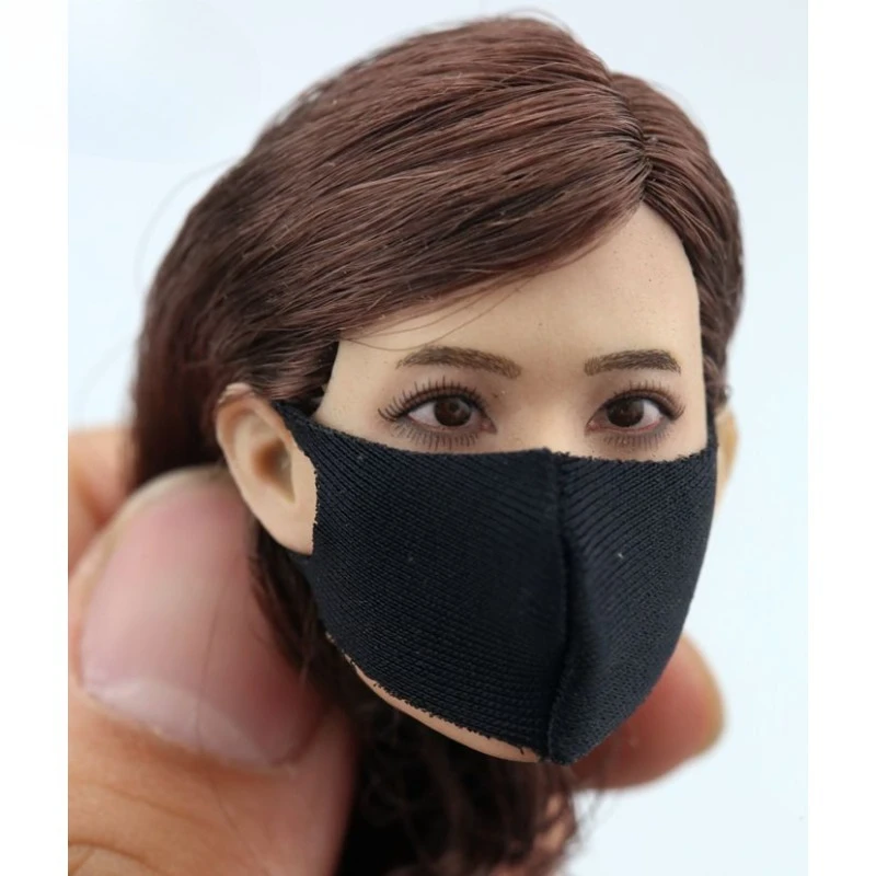 1/6 مقياس الجنود الإناث موضة قناع الوجه نموذج خمسة ألوان ل 12 "عمل أرقام الجسم رئيس النحت التبعي