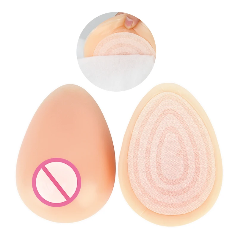 2025 With Fragrance Teardrop Shape Velcro Silicone Breast Implant Dedicated Fake Breast Soft Boobs Simulation Breast