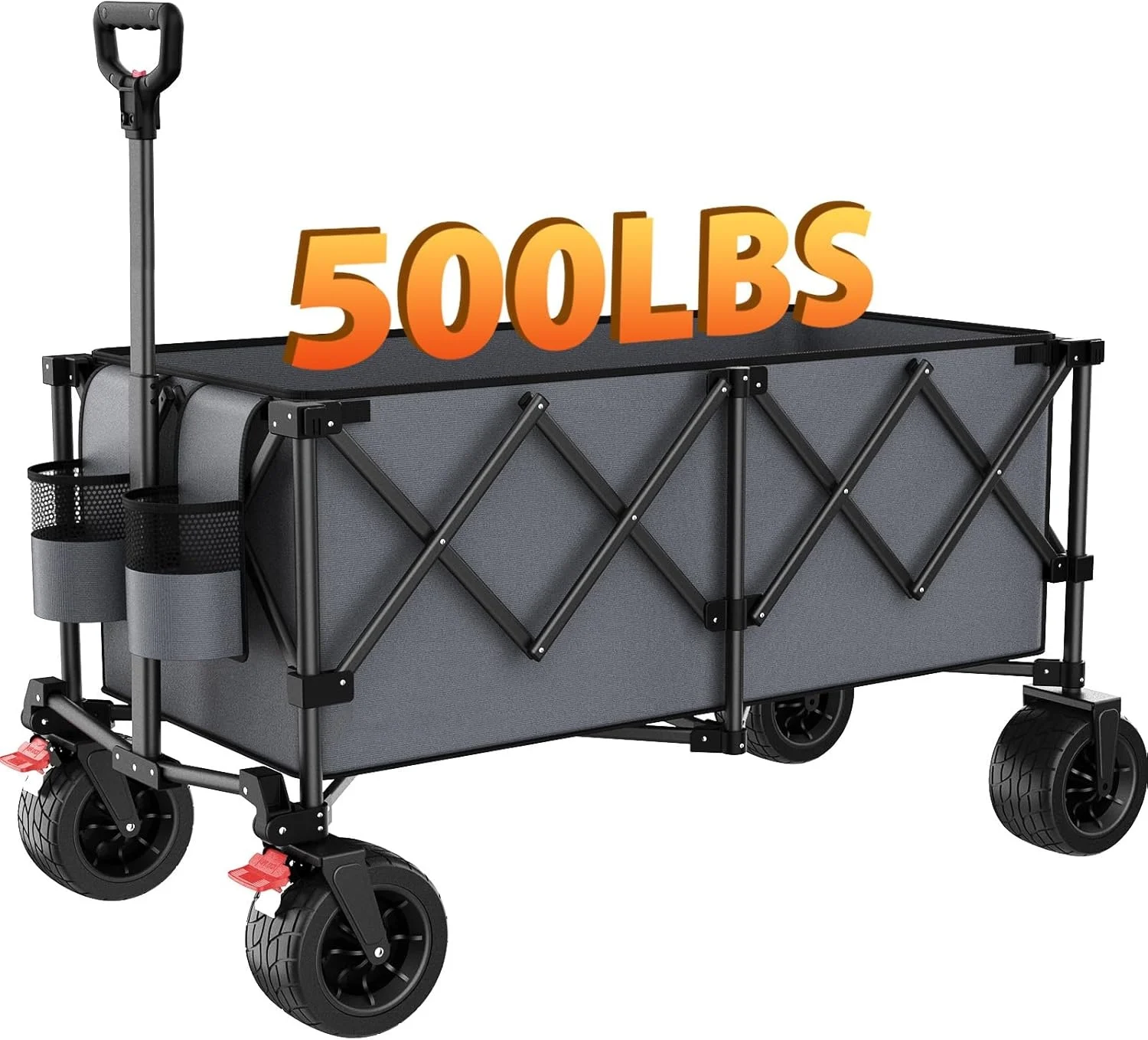 

Heavy Duty Folding Utility Garden Cart With Beach Wheels
