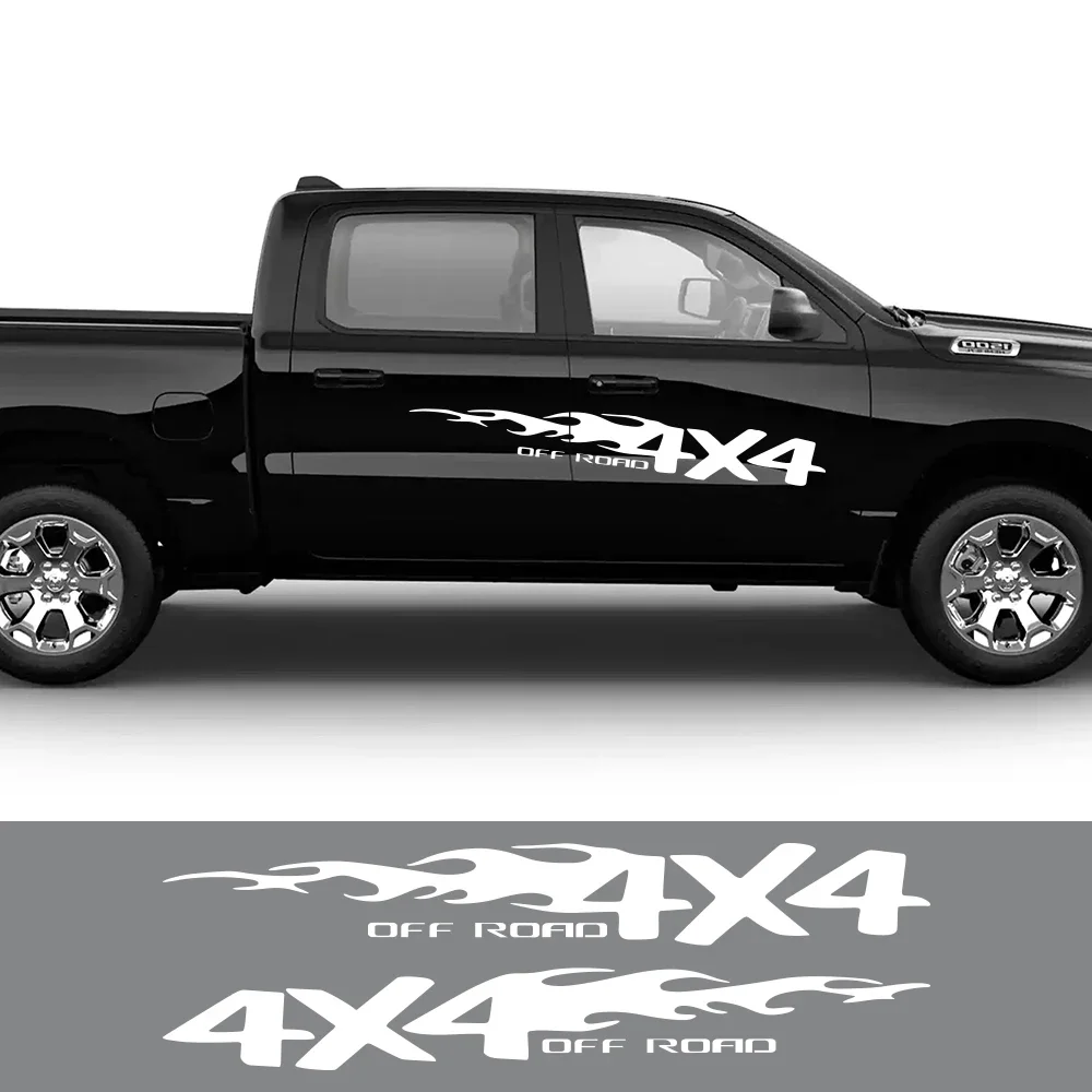 2PCS for Ford Ranger F150 Nissan Navara Mitsubishi L200 Triton Dodge RAM 1500 Pickup Truck Stickers Cool Car 4X4 Off Road Decals view 3