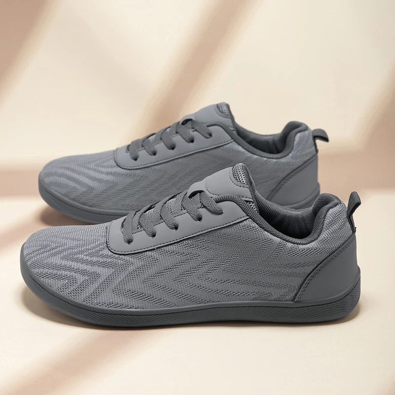 

Plus Size 47 Men Wide Toe Barefoot Shoes Non-slip Casual Walking Shoes Zero Drop Minimalist Sneakers Male Breathable Mesh Shoes