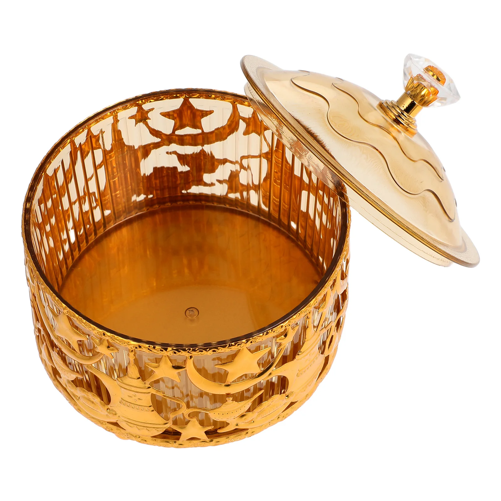 

Middle Eastern Arabic Round Snack Candy Tray Metal Ramadan Eid Mubarak Party Table Decor Reusable Dessert Holder Nuts Sweets