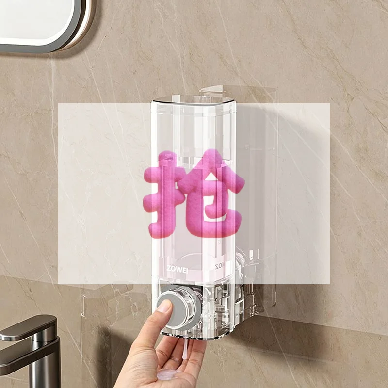 

Transparent Wall-Mounted Hand Dispenser In A Luxurious European Style Hand Holder For Bathroom And Kitchen