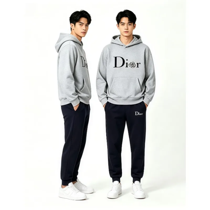 

Autumn Men Two Piece Fitness Set Long Sleeve Sweatshirt Elastic Waist Sweatpants Jogging Outdoor Casual Tracksuit