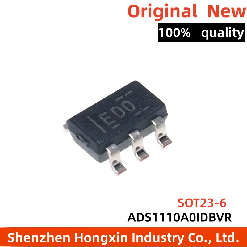 

5 pieces ADS1110A0IDBVR silk screen ED0 SOT23-6 16 bit analog-to-digital converter chip