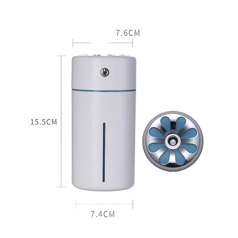 Intelligent Reminder Mini Humidifier Humidifier USB Home Ultrasonic Silent Humidifier Without Night Light And Mini Fan Blue