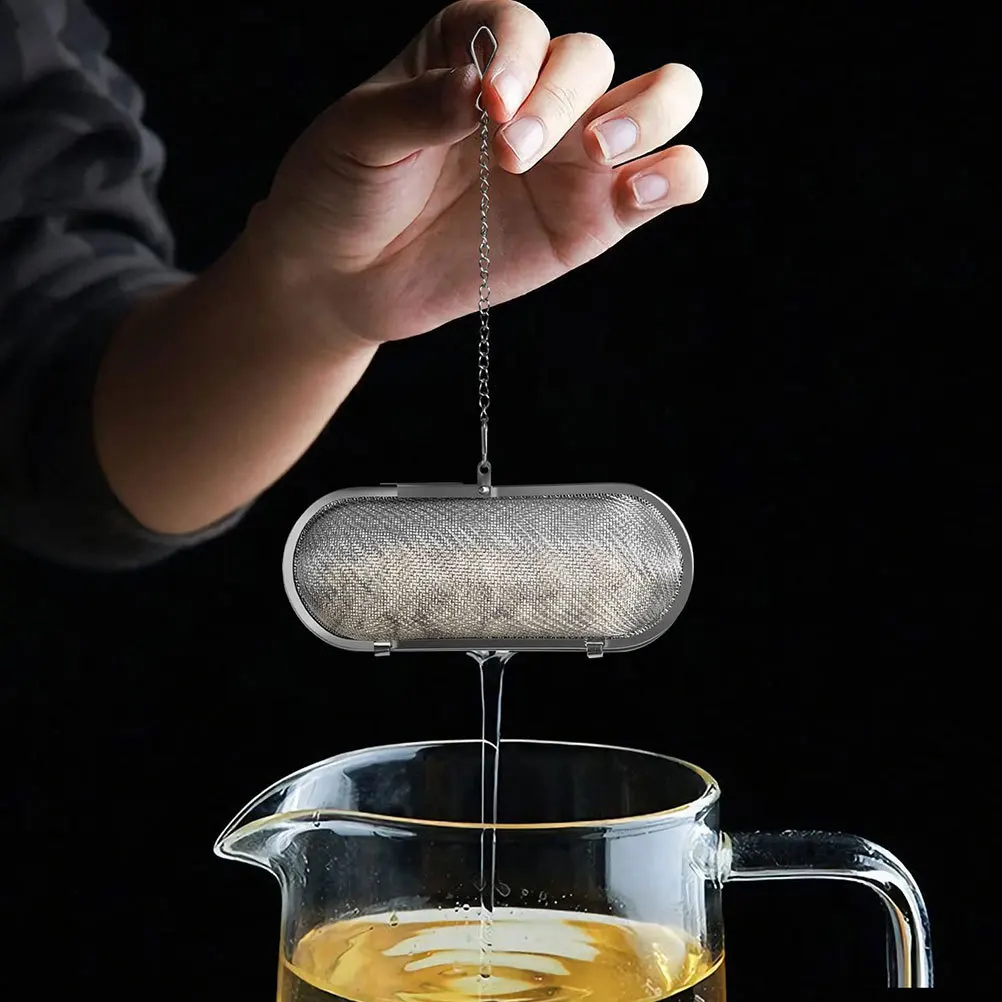 

2pcs Stainless Steel Tea Infuser Set Fine Mesh Reusable Strainer For Loose Leaf Tea Heat Resistant Filter Kitchen Bar
