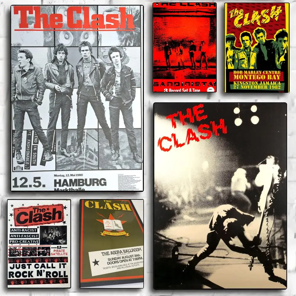 band T-The Clash-H Painting Calligraphy Nature Inspired Artwork for Living Room  Home Decoration