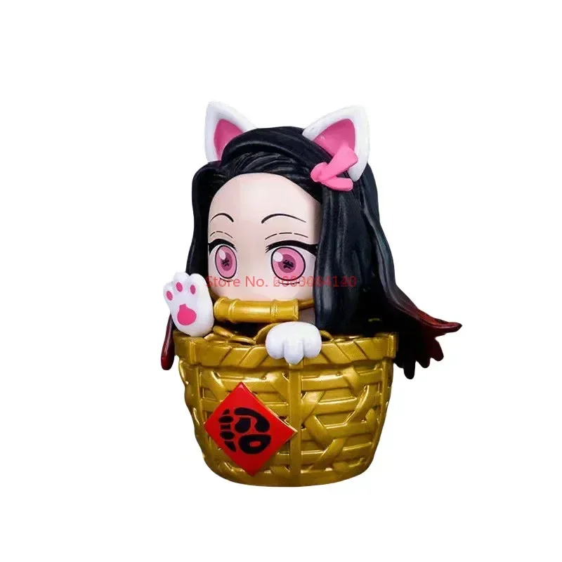 11cm Anime Demon Slayer Anime Figure Kamado Nezuko Statue Collection Cartoon Doll modello in Pvc Desktop Kawaii Toy For Children