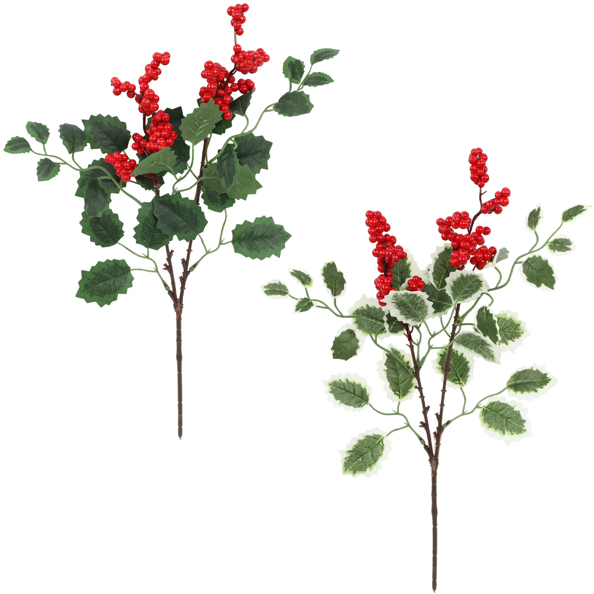 Simulation Christmas Red Fruit Green Leaf Berry Fortune Fruit Christmas Fruit Eucalyptus Leaf Bouquet Ornament Christmas Day