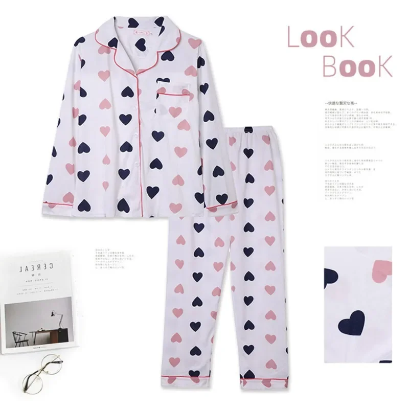 

Women's Pajamas New Spring and Fall Long-sleeved Pajamas Female Korean Fashion Loose Pants Cute Air-conditioning Clothing Suit