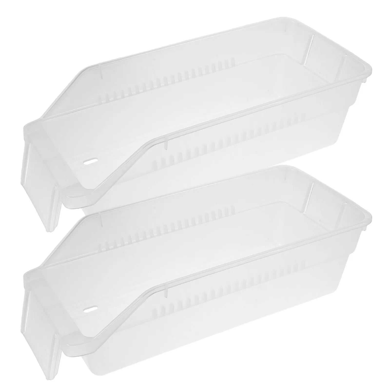 

2Pcs Medicine Sorting Bin Open Front Stackable Storage Bins Space-Saving Plastic Organizer for Home Hospital Clinic