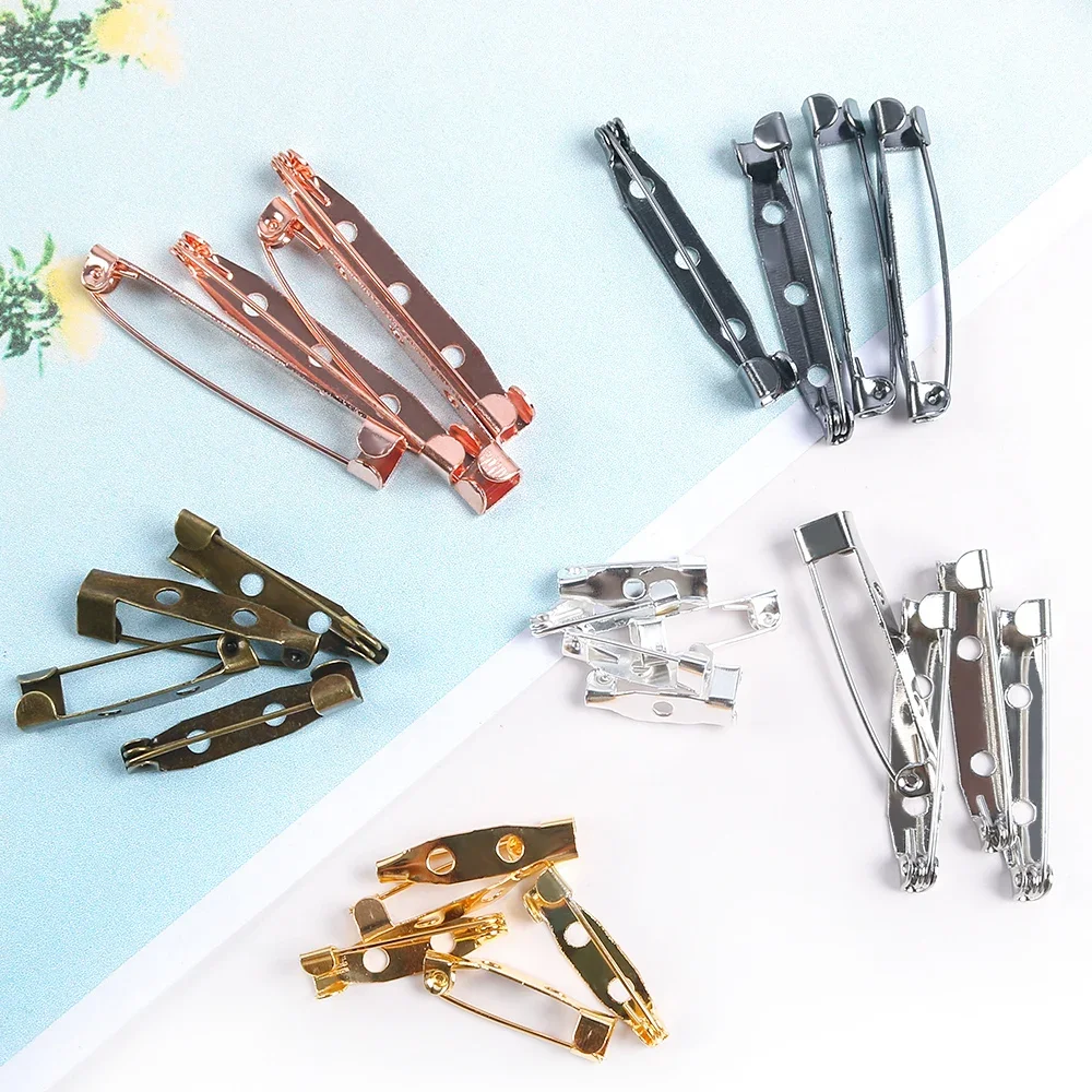 

20pcs 15/20/25/30/35/40mm Brooch Clip Base Pins Brooch Pin Base Brooch Settings Blank Base For DIY Jewelry Making Supplies