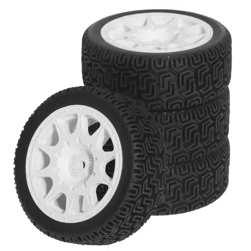 

4pcs 68mm Rally Tires Rubber Tire Wheel Tyre for Tamiya XV01 XV02 TT01 TT02 PTG-2 1/10 RC Rally Racing Car Upgrade Parts
