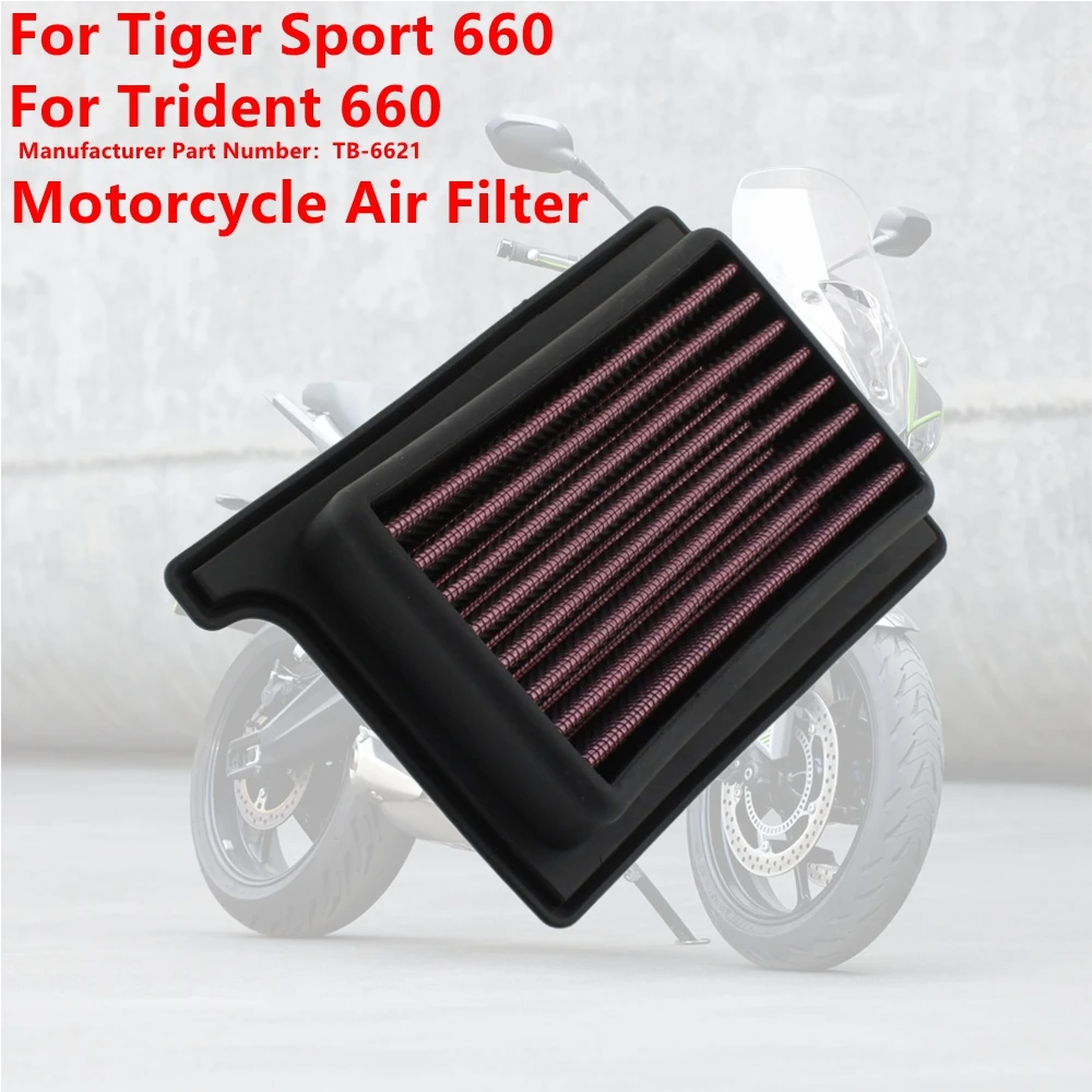 For Trident660 Trident 660 Tiger Sport 660 Motorcycle High Flow Air Filter Manufacturer Part Number:TB-6621