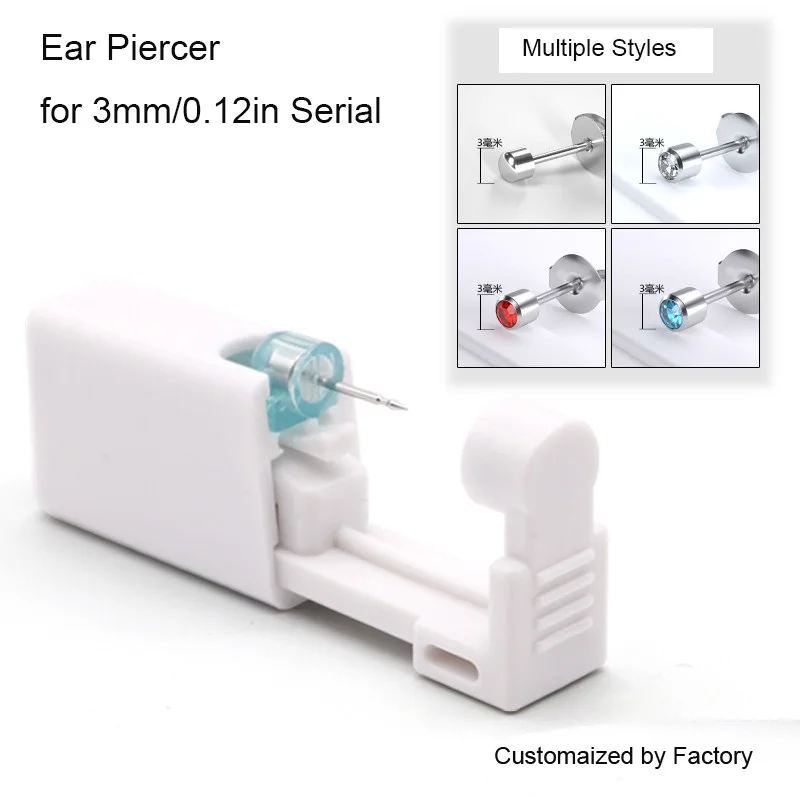 1Pc Disposable Sterile Ear Piercing Kit, Cartilage Tragus Helix Piercing Gun No Pain Piercer Tool Machine Set Stud Jewelry image 3