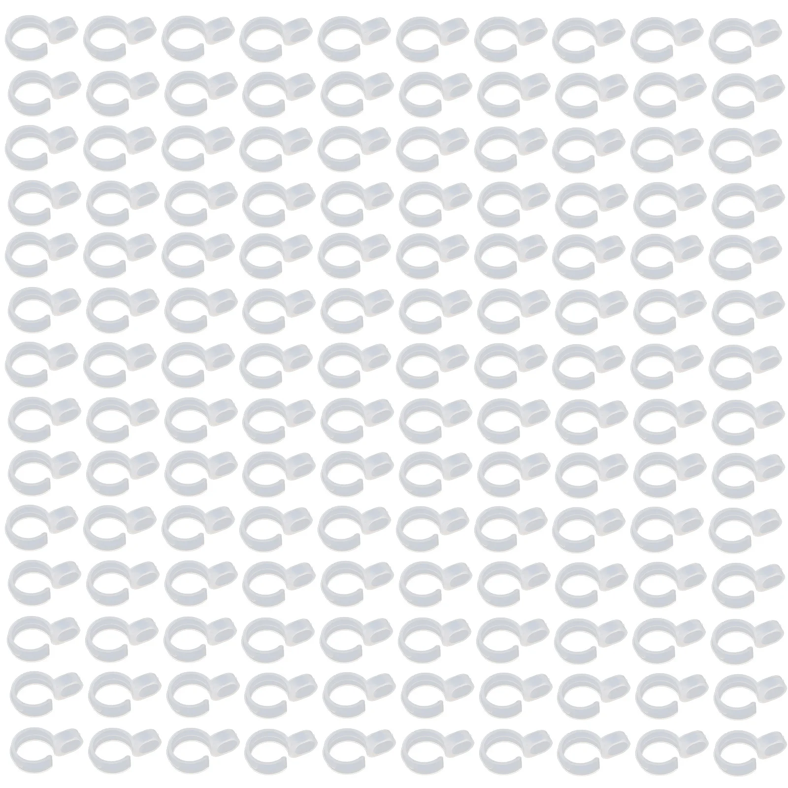 

100pcs Pet Hanger Clip Hooks Windproof Non-Skid Round Plastic Clothes Rod Fixing Buckle Lightweight Household Outdoor