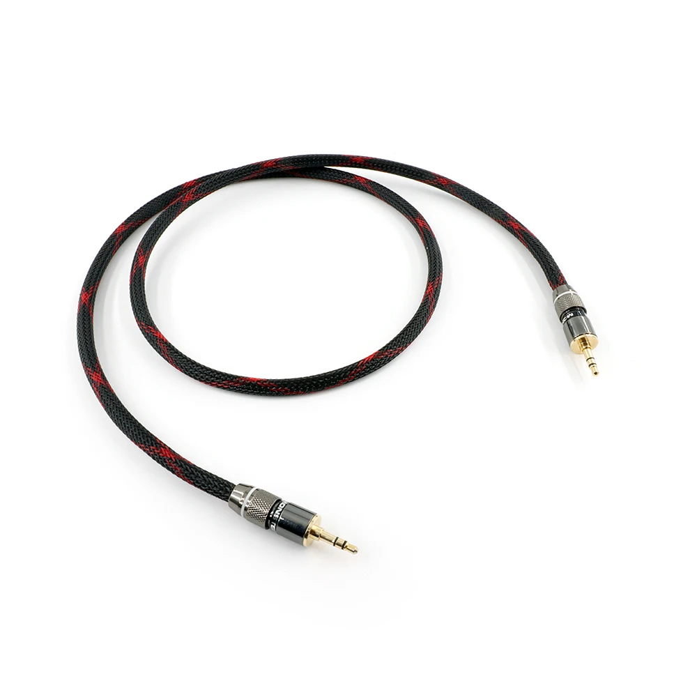 プレミアム OCC 3.5mm AUX ステレオ ケーブル - iPhone/PC/車/iPad/Xiaomi オーディオ用デュアル金メッキオス