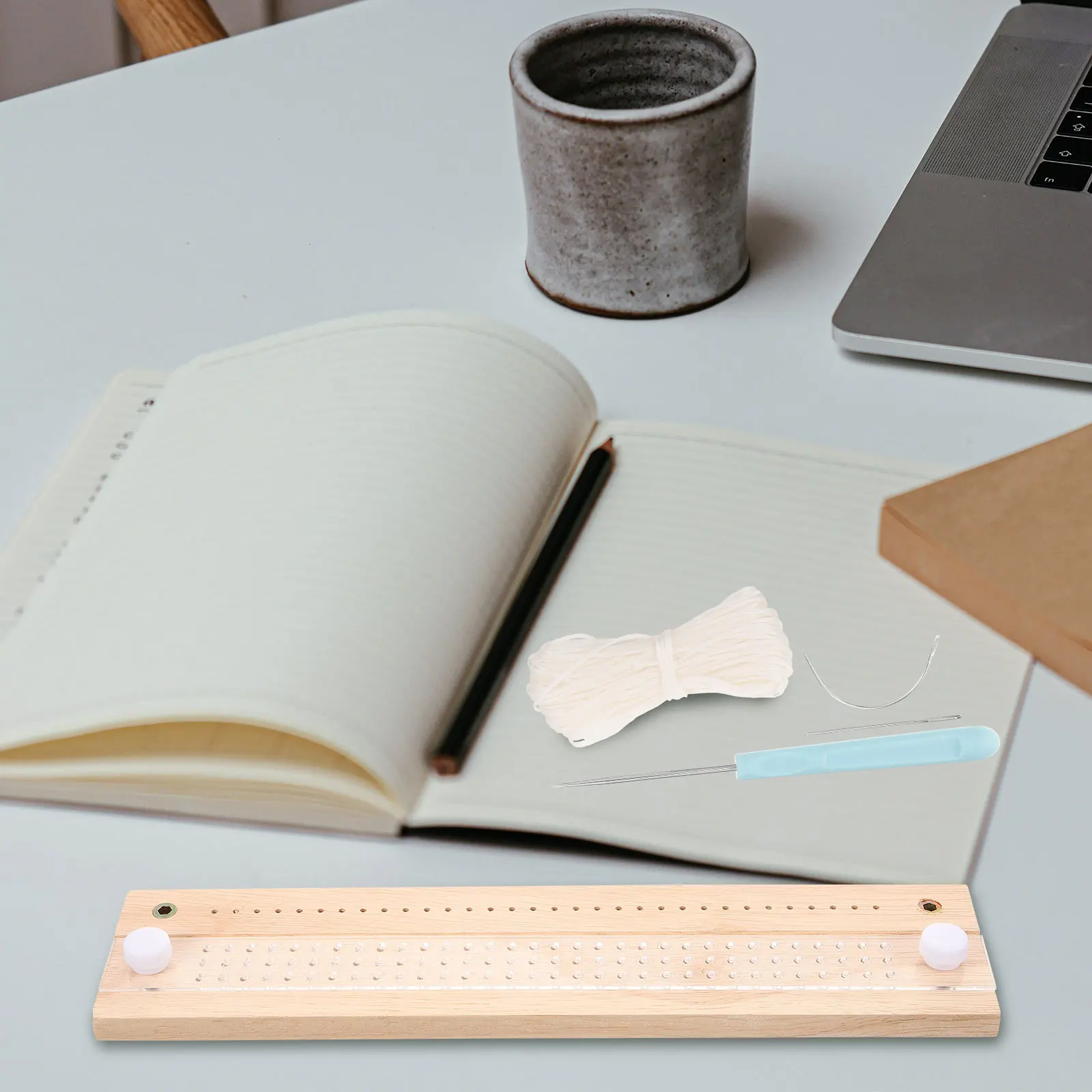 

1Set Book Binding Kit Efficient Handheld Binding Tool with Adjustable Spacing for Paper Items Journals Notebooks