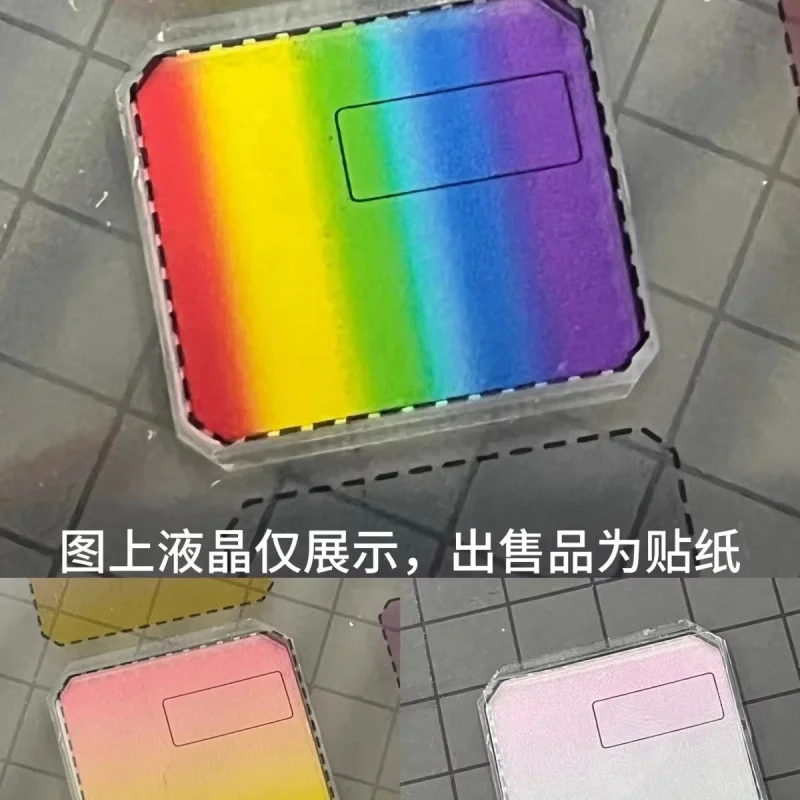 لساعة كاسيو F91W DW5600 AE1200 W-218H شاشة مربعة صغيرة معدلة ملصقات متدرجة قوس قزح غروب الشمس أحمر أزرق تغيير اللون