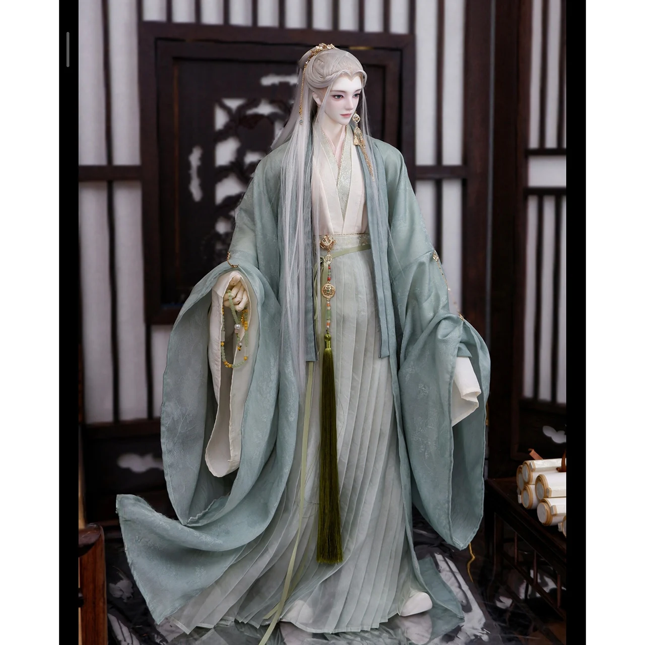 1/4 1/3 BJD Hanfu Ancient Costume Robe Warrior Outfit For SD13 POPO68 Longhun73 ID75 Strong Uncle Doll Clothes Accessories A1628