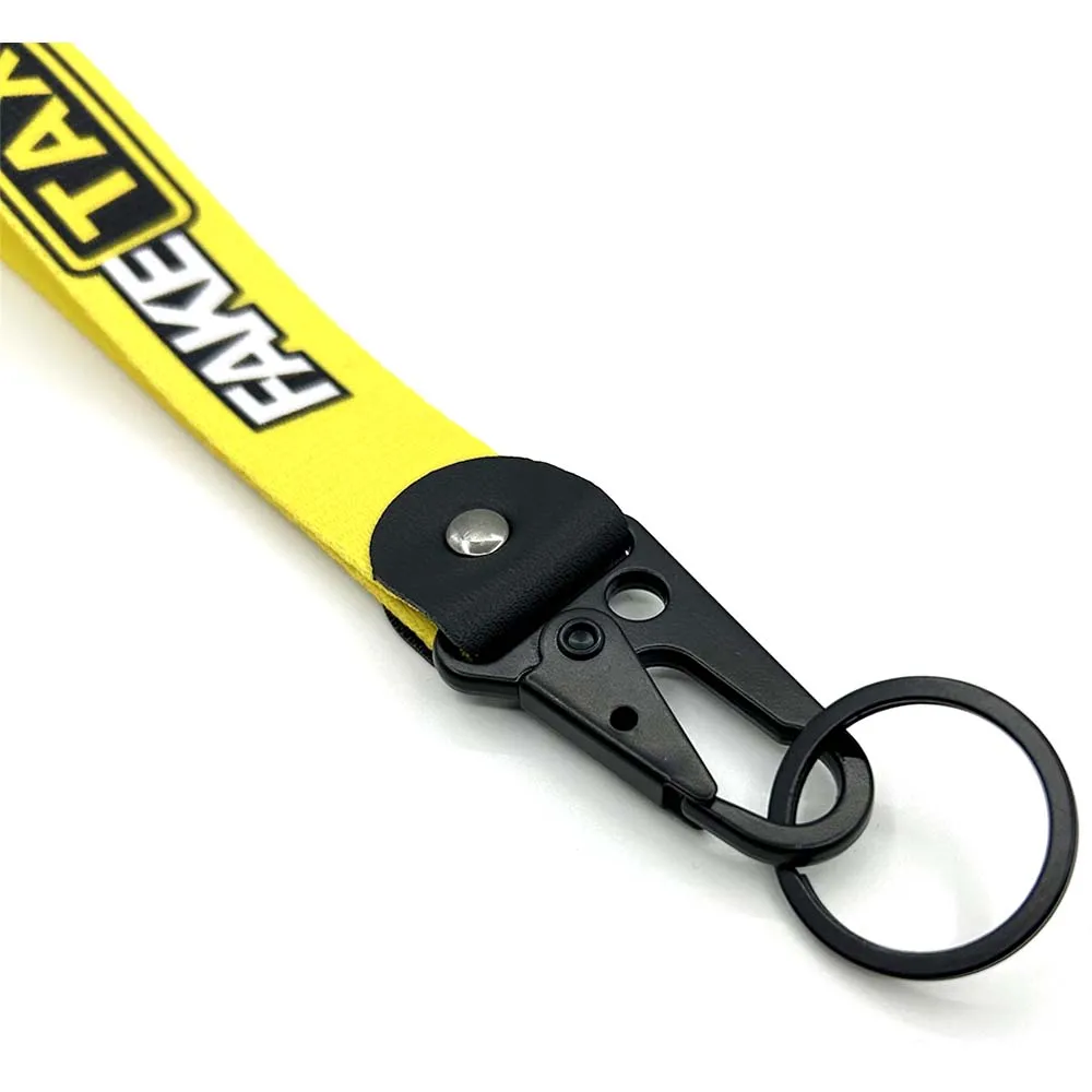 FAKE TAXI Keychain Keyring JDM Lanyard Key Strap Tow Sides Nylon Key Chain Rings Car Motorcycle Keyring Auto Accessories