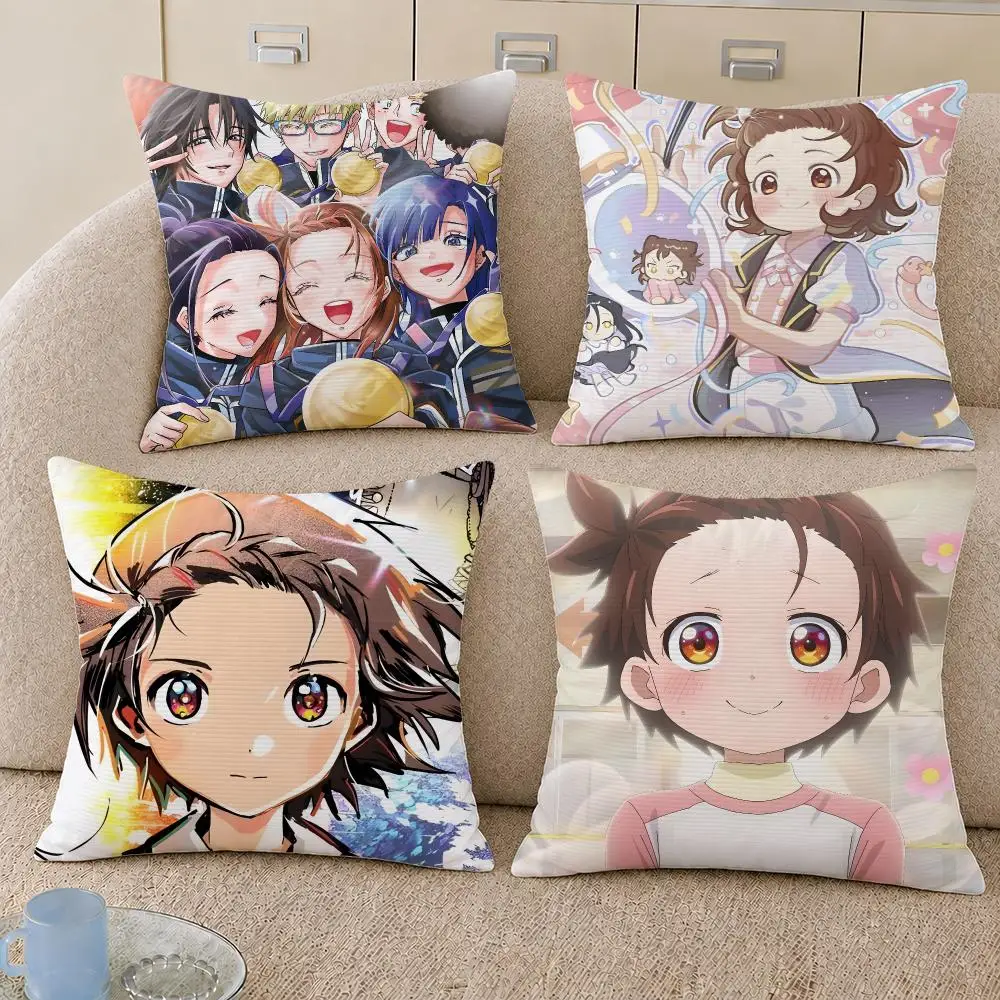 Anime Medalist Figure Skating Cushion Cover Decorative Pillowcase Soft Short Plush Cozy Durable Sofa Home Decor Items Gift