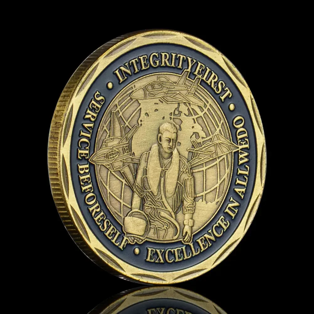 ST. Michael The Archangel Souvenir Coin Service Befor Eself Excellentce in All We Do Integrityeirst Copper Collection Coin