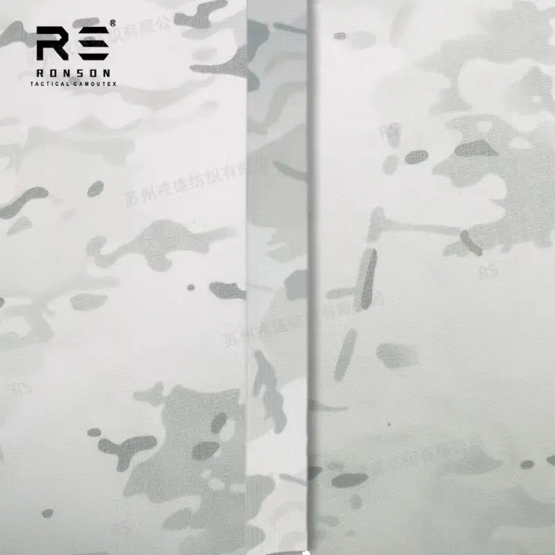 MC Alphine White Snow Camouflage Printed 25/38/50mm Wide Sling Polyester Webbing Tape High Tenacity for Tactical Backpacks