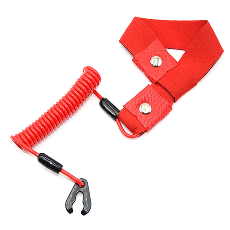 New 1 Pc Marine Outboard Engine Boat Motor Kill Stop Switch Jet Ski 2-425hp Key Rope Safety Lanyard Tether FX140