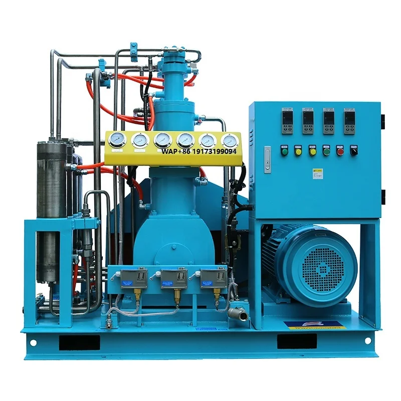 Compressor de acetileno c2h2 totalmente sem óleo, entrada de 4bar, descarga, 150bar, impulsionador de gás, equipamento de economia de energia