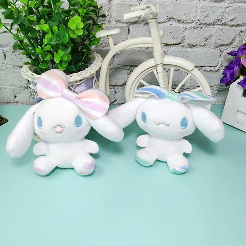 Carino Cinnamoroll peluche bambola zaino ciondolo Sanrio portachiavi bambola femminile