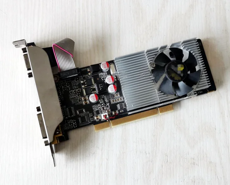 Original PCI Interface Graphics Card GT520 512M DVI VGA HD-MI HD Dual Screen Industrial Computer Video Card used