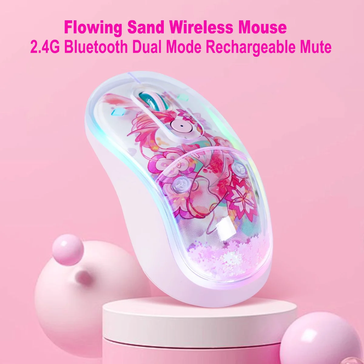 무선 RGB 백라이트 마우스 이미지