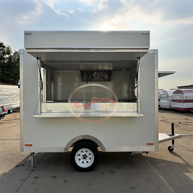 

Fully equipped mobile kitchen franchise trailer including ice cream pizza food trucks